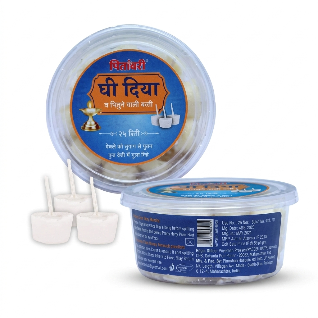 Pitambari Devbhakti Ghee Diya- 115Gms - Kewda 35 Wicks